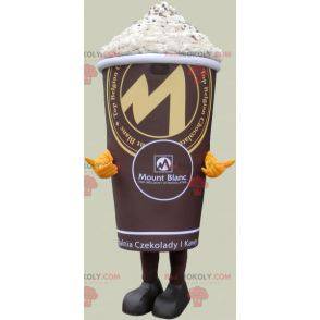 Chocolate drink mascot with whipped cream - Redbrokoly.com