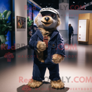 Navy Sloth maskotdraktfigur...