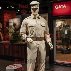Cream Gi Joe maskot kostume...