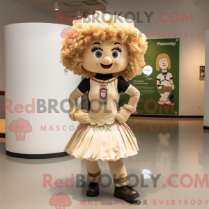 Beige irsk danser maskot...