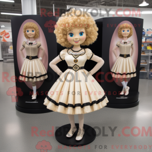 Beige irsk danser maskot...
