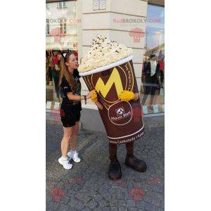 Chocolate drink mascot with whipped cream - Redbrokoly.com