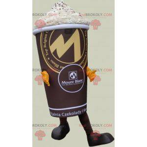 Chocolate drink mascot with whipped cream - Redbrokoly.com