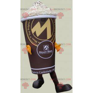 Mascotte de boisson chocolatée avec de la chantilly -