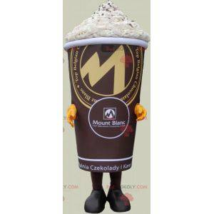 Mascotte de boisson chocolatée avec de la chantilly -