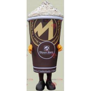 Chocolate drink mascot with whipped cream - Redbrokoly.com