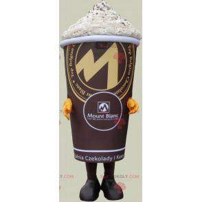 Mascote da bebida de chocolate com chantilly - Redbrokoly.com