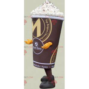 Chocolate drink mascot with whipped cream - Redbrokoly.com