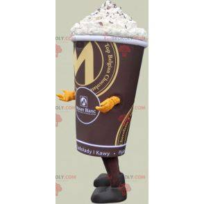 Chocolate drink mascot with whipped cream - Redbrokoly.com