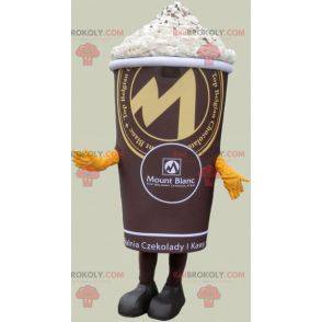Chocolate drink mascot with whipped cream - Redbrokoly.com