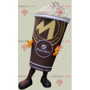 Chocolate drink mascot with whipped cream - Redbrokoly.com