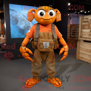 Rust Krabbe maskot drakt...