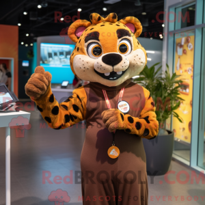 Brauner Gepard Maskottchen...
