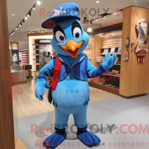 Blauwe specht mascotte...