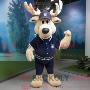 Navy Elk maskot kostume...