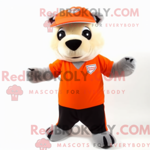 Oranje das mascottekostuum...