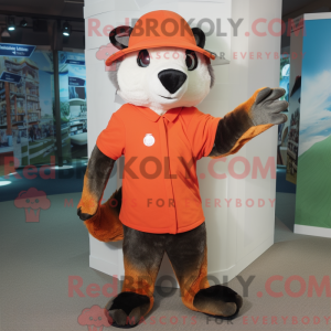 Orange Badger maskot...
