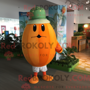 Postava maskota oranžového...