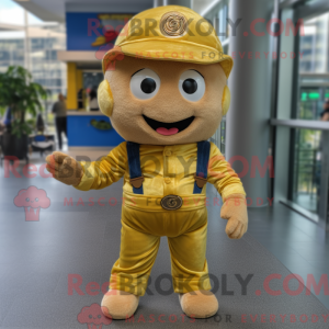 Gouden Gyro-mascottekostuum...