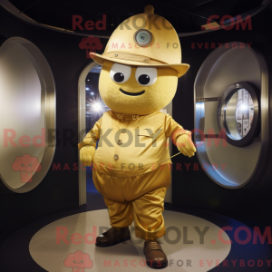Gouden Gyro-mascottekostuum...