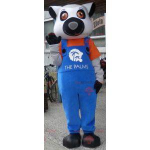 Giant black and white gray lemur mascot - Redbrokoly.com