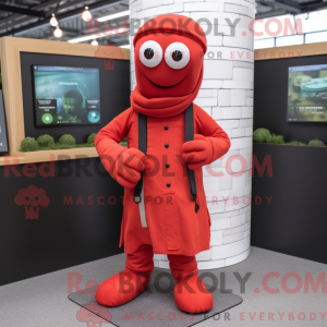 Red Doctor maskot kostume...