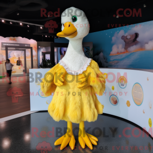 Yellow Swan mascot costume...