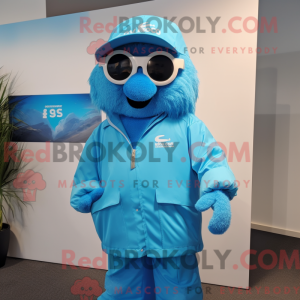 Costume mascotte de Blue...