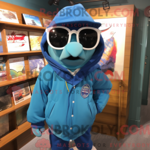 Costume mascotte de Blue...