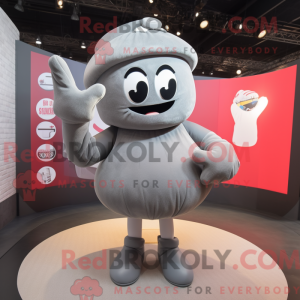 Gray Boxing Glove mascot...