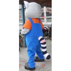 Obří černé a bílé šedé lemur maskot - Redbrokoly.com