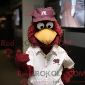 Maroon Chicken mascot...