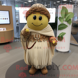 Tan Apple mascottekostuum...