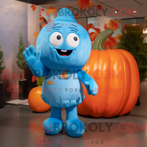 Sky Blue Pumpkin maskot...