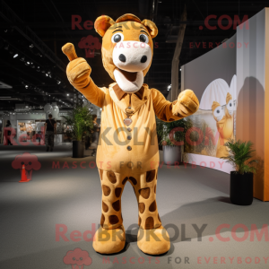 Postava maskota Tan Giraffe...