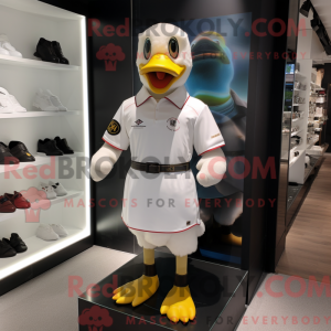 Máscara de pato branco com...