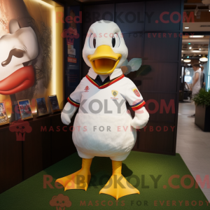 Máscara de pato branco com...