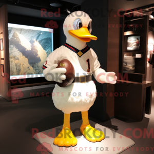 Máscara de pato branco com...