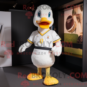 Máscara de pato branco com...