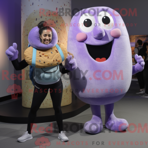 Lavender Bagels mascot...