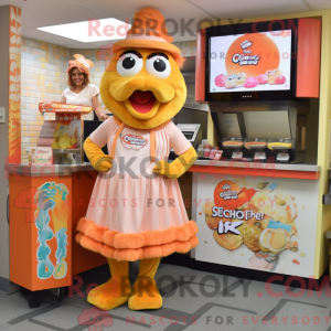 Peach Butter Kylling maskot...