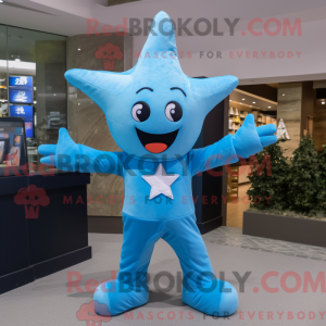 Sky Blue Starfish maskot...