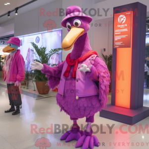 Lilla Flamingo maskot...