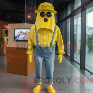 Geel Spook-mascottekostuum...