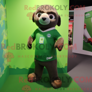 Green Sloth mascot costume...
