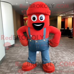 Rotes Maskottchenkostüm mit...