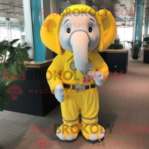 Gele olifant mascotte...