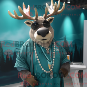 Teal Elk mascottekostuum...
