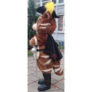 Puss in Boots Maskottchen mit Hut und Stiefeln - Redbrokoly.com