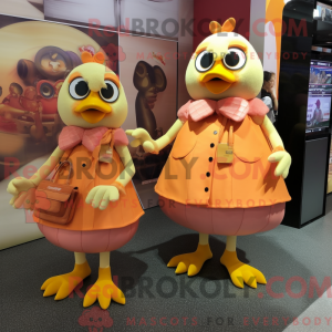 Peach Quail Maskottchen...